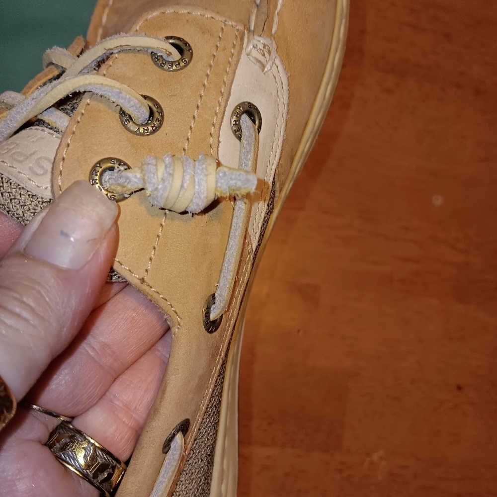Sperry Billfish Topsider Tan Womens Sz 10 EUC - Picture 15 of 15